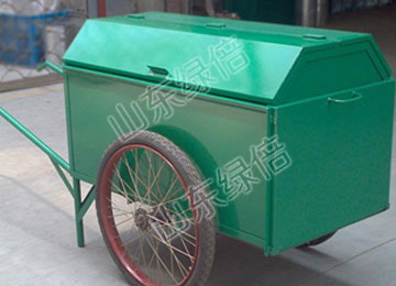 Outdoor Iron Hand Push Dust Cart