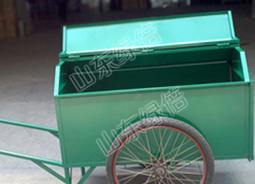 Outdoor Iron Hand Push Dust Cart