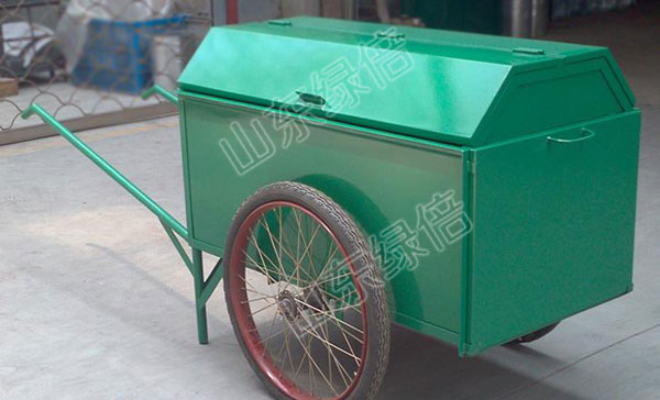 Outdoor Iron Hand Push Dust Cart