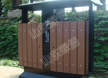 Street Recycle HDPE Plastic Wood Trash Bin