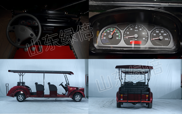 Solar Power Electric Vintage Golf Cart With 8 Seats