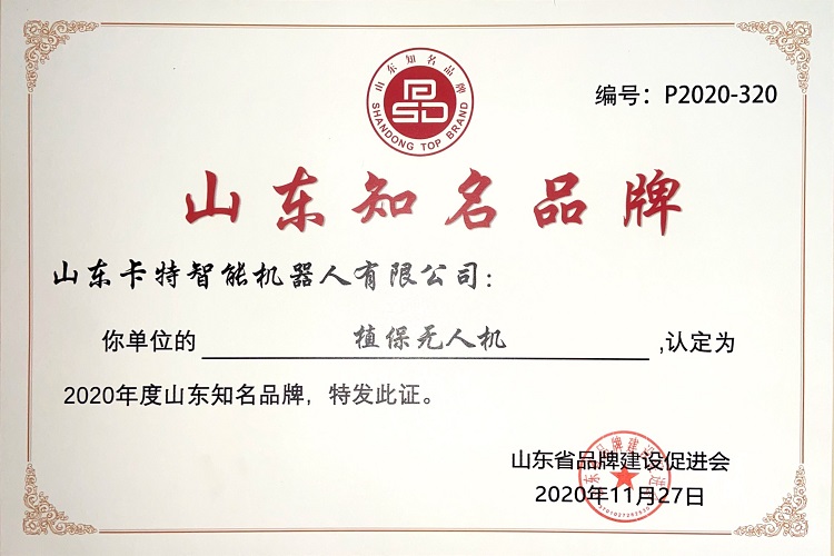 Congratulations To Shandong Lvbei For Being Awarded The 2020 Shandong Famous Brand